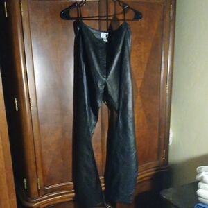 Modern Images Black Faux Leather Pants
